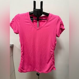 Skechers Sport Athletic Top Women’s Large Pink Short Sleeve Workout Shirt